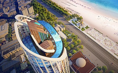 Bể bơi đáy kính cao nhất Vịnh Nha Trang Bể bơi đáy kính cao nhất Vịnh Nha Trang